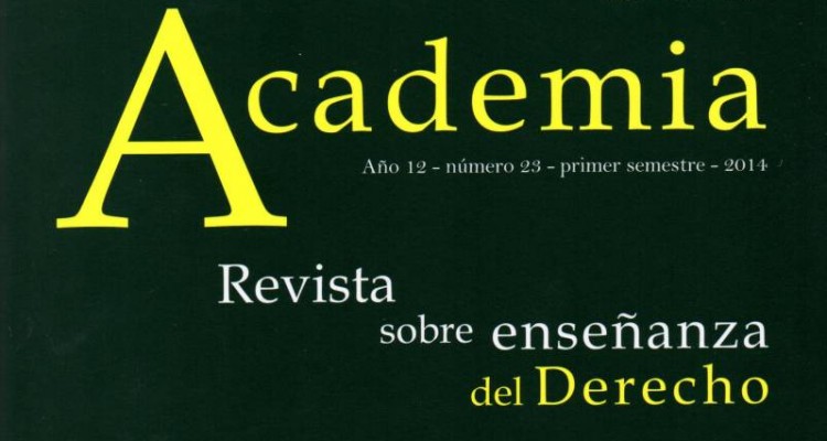 Academia. Revista sobre enseanza del Derecho N 23