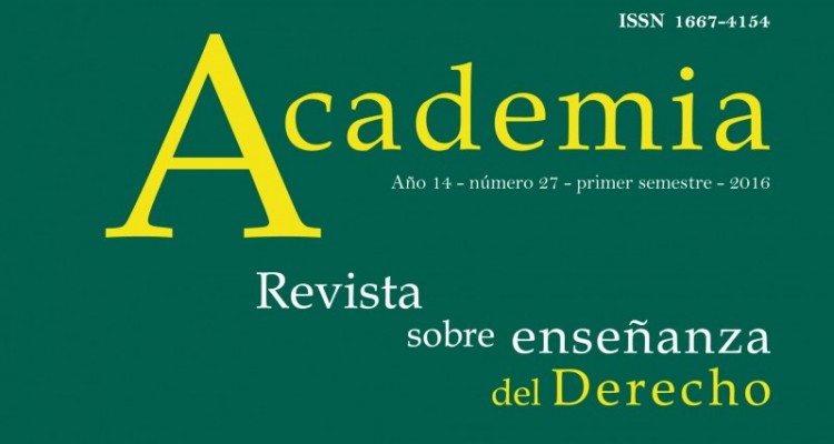 Academia. Revista sobre enseanza del Derecho n 27