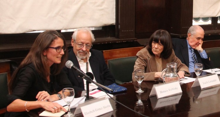 Elizabeth Gmez Alcorta, Horacio Verbitsky, Lucila Larrandart, Esteban Righi, Luciano Hazan y Mnica Pinto