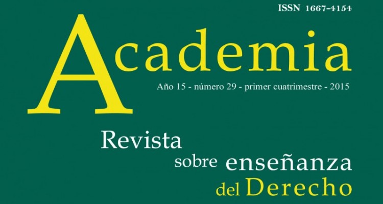 Academia. Revista sobre enseanza del Derecho n. 29
