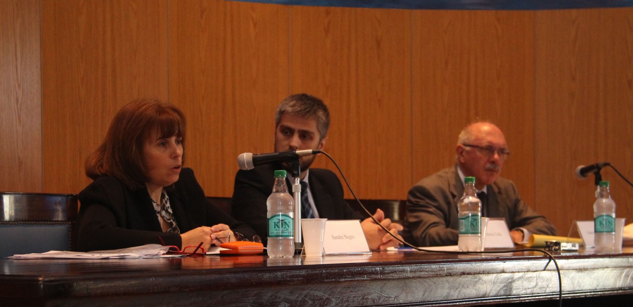 Sandra Negro, Matas Crolla y Gabriele Orcalli