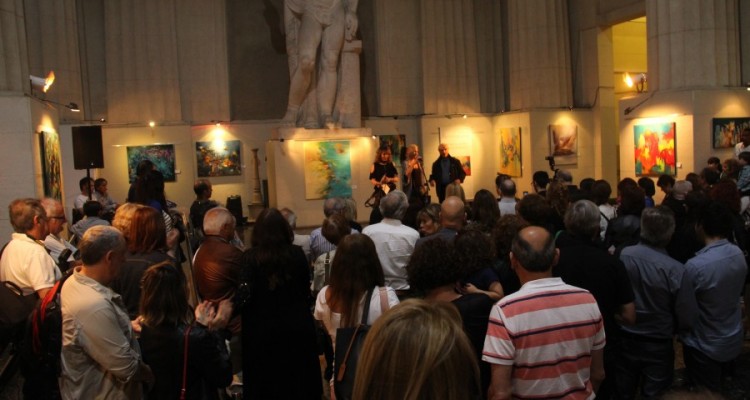 Inauguracin de la muestra anual de esencialismo, del taller de Heriberto Zorrilla y Helena Distfano.