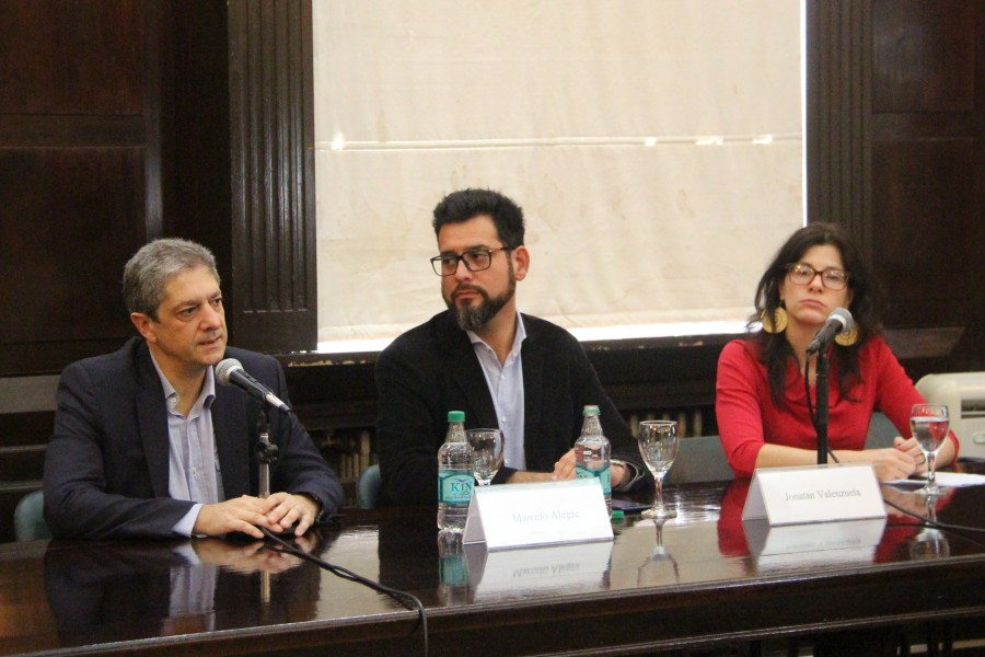 Marcelo Alegre, Jonatan Valenzuela y Flavia Carbonell