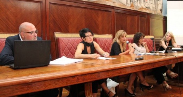 Claudio Acosta, Anala Tomasini, Mara Curvello Perrier, Miriam Gadea y Virginia Badino