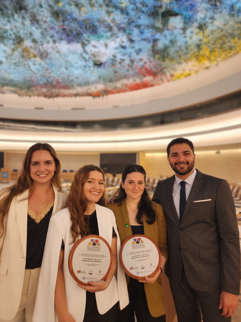 Excelente desempeo del equipo de la Facultad en la Nelson Mandela World Moot Court Competition