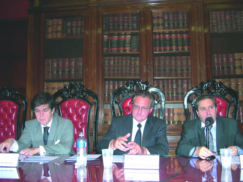 Juan Vicente Sola, Slawomir Ratajski y Edgardo Costa