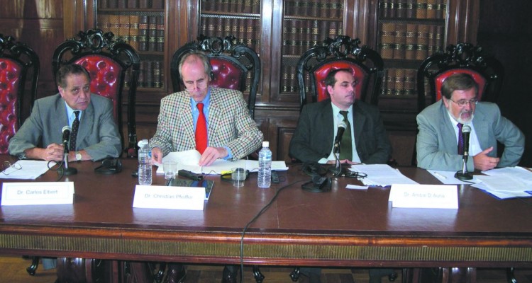 Carlos Elbert, Christian Pfeiffer, Anibal DAuria y Armin Frhauf