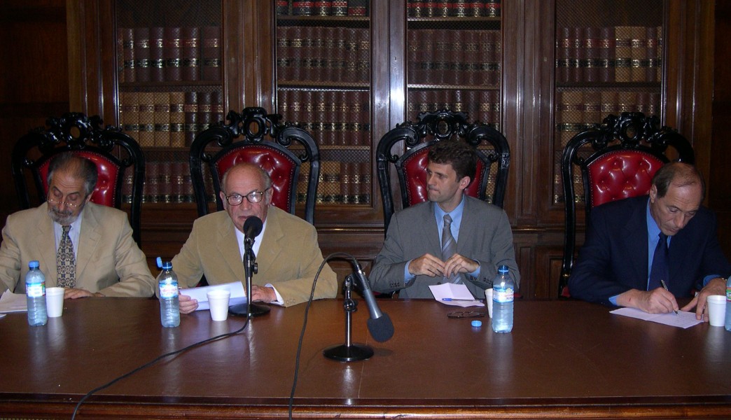 Edmundo Hendler, David Baign, Ignacio Anitua y Eugenio Zaffaroni