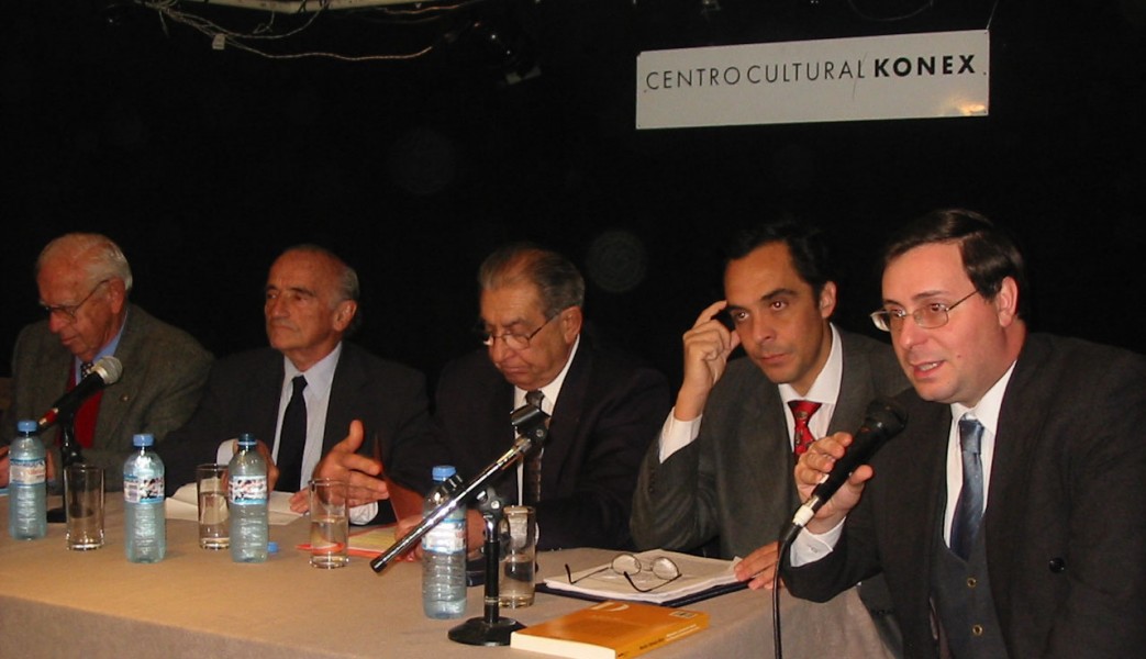 Abraham L. Gak, Aldo Ferrer, Hctor Sandler, Ral Ferreyra y Daniel Varacalli.
