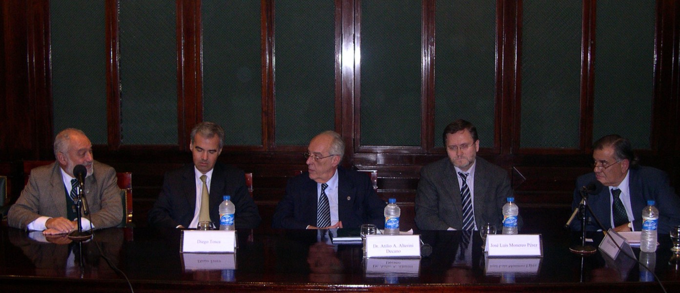 Mario Ackerman, Diego Tosca, Atilio A. Alterini, Jos Luis Monereo Prez y Oscar Ermida Uriarte.