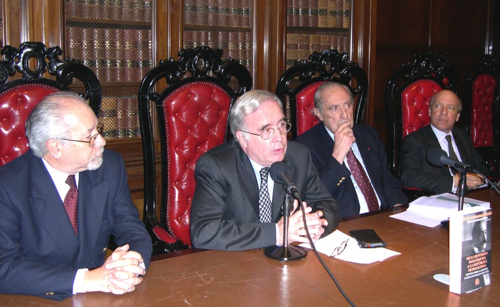 Daniel D. Anchorena, Tulio Ortiz, Carlos Floria y Mario Justo López (h)