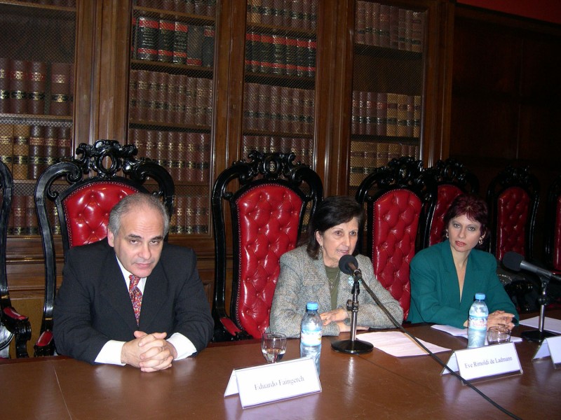 Eduardo Faingerch, Eve Rimoldi de Ladmann y Viviana Kluger