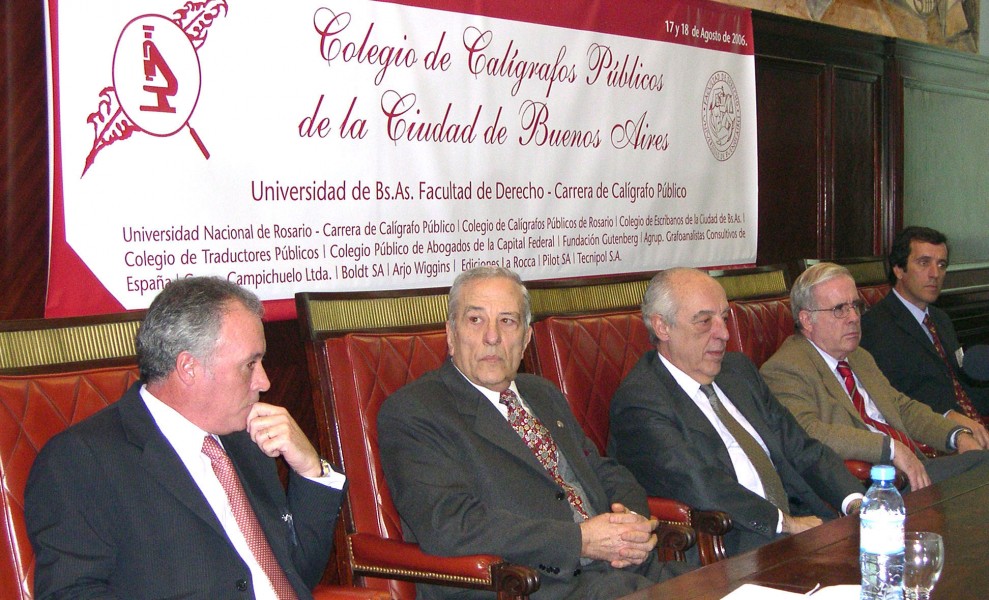 Eduardo Casá, Blas Noguera, Atilio Alterini, Tulio Ortiz y José María Buitrago