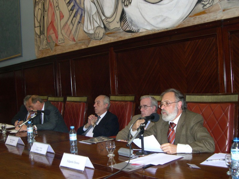 Julio Virgolini, Eugenio Zaffaroni, Atilio Alterini, Tulio Ortiz y Edgardo Donna