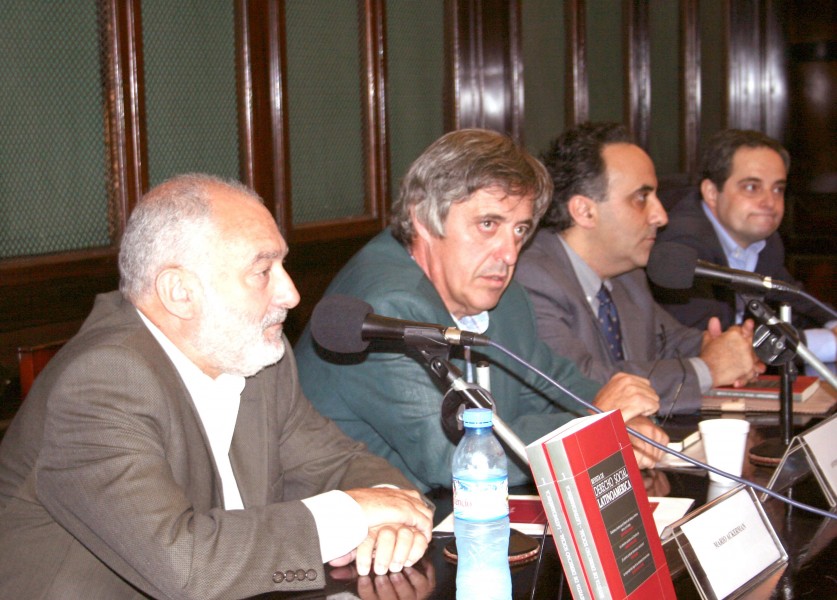 Mario Ackerman, Antonio Baylos Grau, Hugo Barreto Ghione y Guillermo Gianibelli