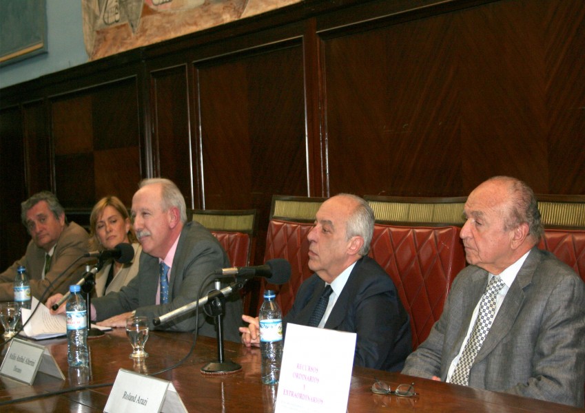Isaac Rubinzal, Mabel de los Santos, Jorge Kielmanovich, Atilio Alterini y Roland Arazi