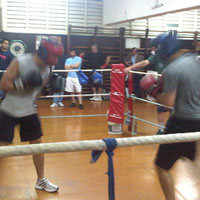 Exhibición de boxeo