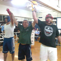 Exhibición de boxeo