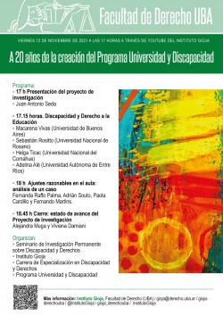 A 20 años de la creación del Programa Universidad y Discapacidad