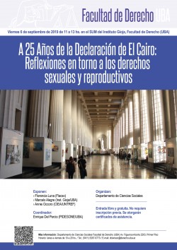 A 25 Años de la Declaración de El Cairo: Reflexiones en torno a los derechos sexuales y reproductivos