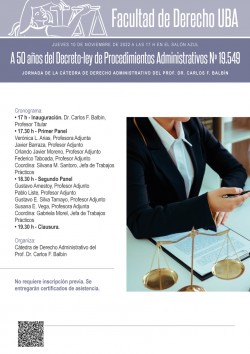 A 50 años del Decreto-ley de Procedimientos Administrativos Nº 19.549