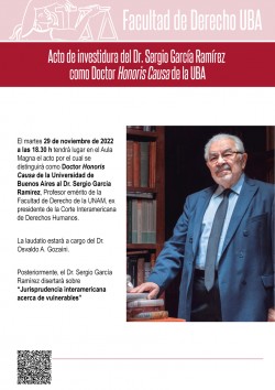 Acto de investidura del Dr. Sergio García Ramírez como Doctor Honoris Causa de la UBA