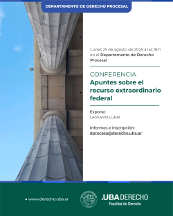 Apuntes sobre el recurso extraordinario federal