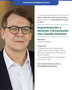 Argumentación y derecho. Conversación con Claudio Michelon