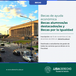 Becas de ayuda económica: Becas alumnos/as destacados/as y Becas por la Igualdad