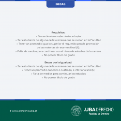 Becas de ayuda económica: Becas alumnos/as destacados/as y Becas por la Igualdad