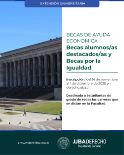 Becas de ayuda económica: Becas alumnos/as destacados/as y Becas por la Igualdad