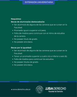 Becas de ayuda económica: Becas alumnos/as destacados/as y Becas por la Igualdad