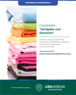 Campaña: "Arropate con Derecho"