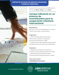 Certeza tributaria en un entorno de incertidumbre para la cooperación tributaria internacional
