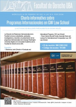 Charla informativa: Programas Internacionales en GW  Law School