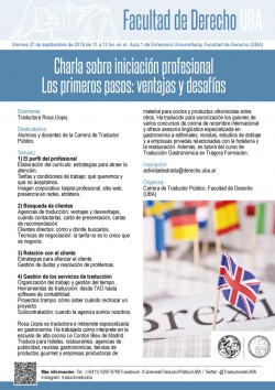 Charla sobre iniciación profesional. Los primeros pasos: ventajas y desafíos