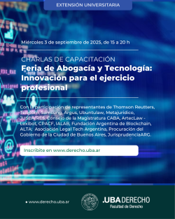 Charlas de capacitación - Feria de Abogacía y Tecnología: Innovación para el ejercicio profesional