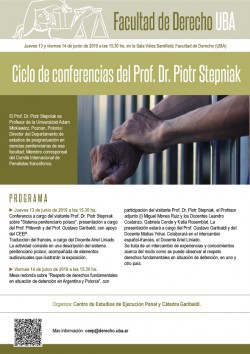 Ciclo de conferencias del Prof. Dr. Piotr Stepniak