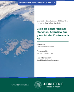 Ciclo de conferencias: Malvinas, Atlántico Sur y Antártida