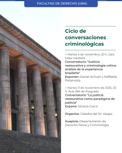 Ciclo de conversaciones criminológicas