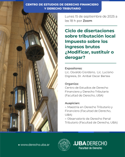Ciclo de disertaciones sobre tributación local. Impuesto sobre los ingresos brutos ¿Modificar, sustituir o derogar? 