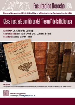 Clase ilustrada con libros del "Tesoro" de la Biblioteca