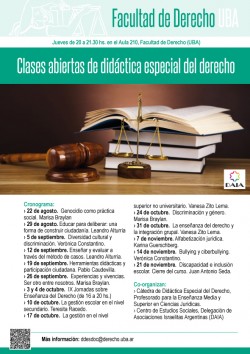 Clases abiertas de didáctica especial del derecho
