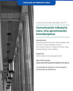 Comunicación tributaria clara. Una aproximación interdisciplinar
