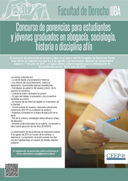 Concurso de ponencias para estudiantes y jóvenes graduados en abogacía, sociología, historia o disciplina afín
