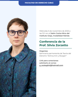 Conferencia de la Prof. Silvia Zorzetto