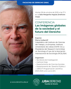 Conferencia "Las imágenes globales de la sociedad y el futuro del Derecho"