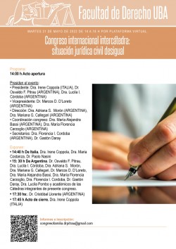 Congreso internacional intercátedra: situación jurídica civil desigual