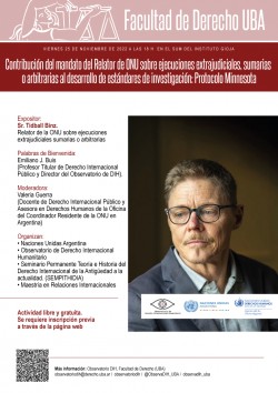 Contribución del mandato del Relator de ONU sobre ejecuciones extrajudiciales, sumarias o arbitrarias al desarrollo de estándares de investigación: Protocolo Minnesota