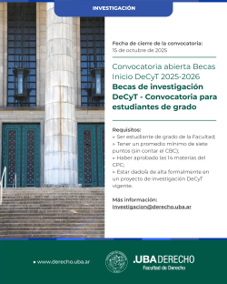 Convocatoria abierta Becas Inicio DeCyT 2025-2026